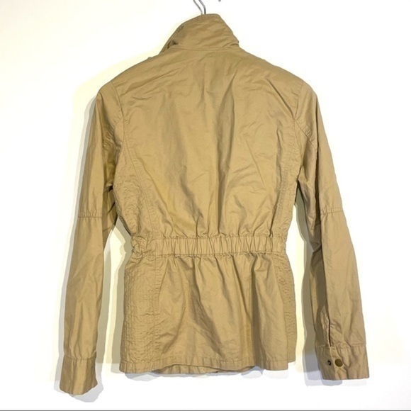 Love tree Small Classic Utility Jacket Khaki Cotton Jacket Tan Jacket Form Fit - Picture 2 of 10